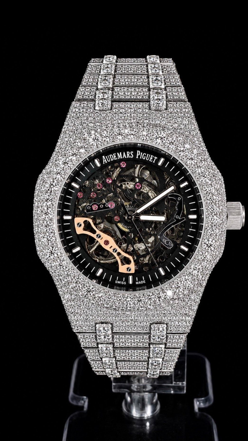 Audemars Piguet Royal Oak Skeleton Iced-Out – Full Diamond Luxury Watch