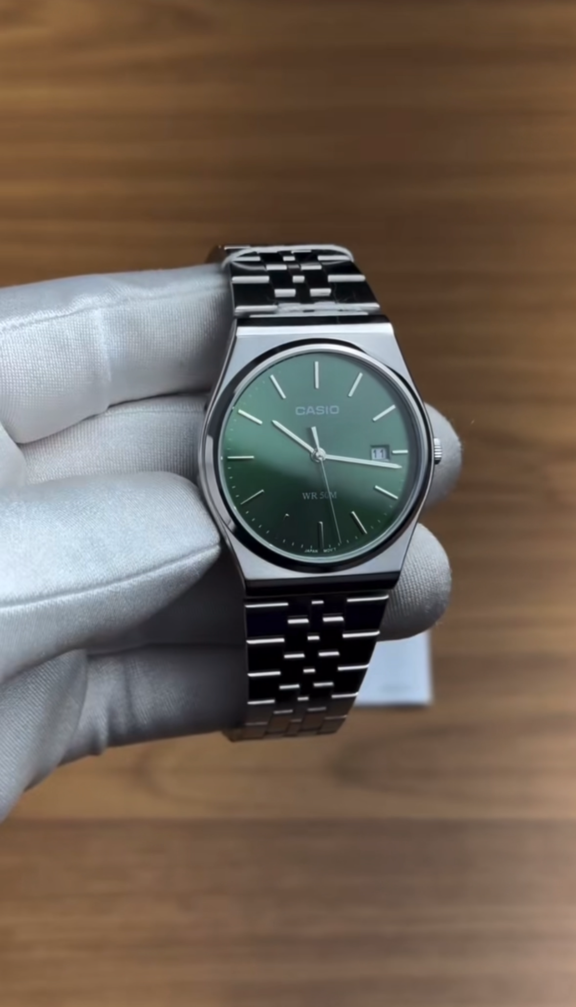 Casio MPT-B145D-3AV Green Dial- Clean Luxury Look